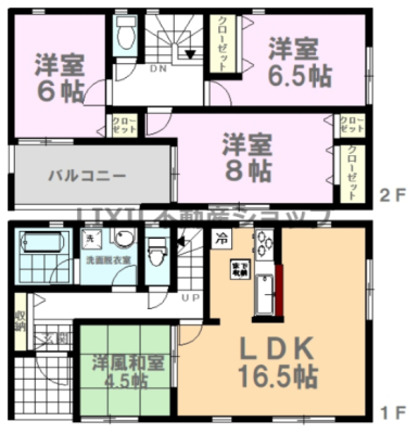  �y�Ԏ��}�z�Ԏ��}�ł��BLDK�̈�p�́A�Ǝ����i���[�e�B���e�B���[���j�E�d�������E�׋������E�Ǐ����E�V�A�^�[���[���E�I�[�f�B�I���[�����A�g�����͐F�X�ł��B