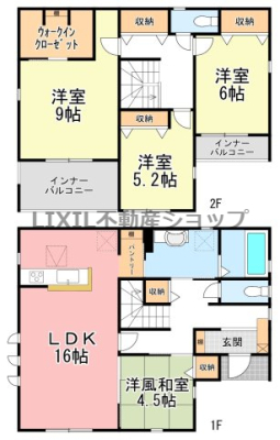  �y�Ԏ��}�z2�����@�Ԏ��}�ł��B 4LDK�ōL�X�g���܂���e�������[���ł��I