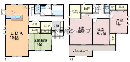  �y�Ԏ��}�z�Ԏ��}�ł��B 18��LDK�{6���m���a���ōL�X��ԁI 2�K��3��������A�S�������[�L���