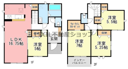  �y�Ԏ��}�zA�����@�Ԏ��}�ł��B 4LDK�̊Ԏ��ŁA�e�������[����ł��I 2�K�̗m���ɂ̓E�H�[�N�C���N���[�[�b�g�t����7���̗m��������܂���