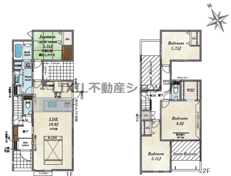  �y�Ԏ��}�z1�����@�Ԏ��}�ł� 3LDK�̊Ԏ��ŁA�e�������[���t���Ă��܂���