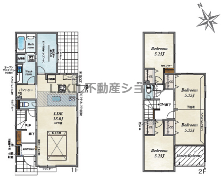  �y�Ԏ��}�z2�����@�Ԏ��}�ł� 1�K�ɂ͉��O�Ɍq����E�F���l�X�X�y�[�X���������܂��I �g�����A�߂������̕����L����܂��ˁ�