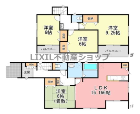  �y�Ԏ��}�z12�����@�Ԏ��}�ł��B 4LDK�̊Ԏ��ŁA1�KLDK�͗m���Ɨאڂ��Ă��萶���̕����L����܂���