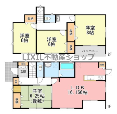  �y�Ԏ��}�z13�����@�Ԏ��}�ł��B 4LDK�̊Ԏ��ŁA1�KLDK�͏��~���m���Ɨאڂ��Ă���̂Ŏg�����̕����L����܂��I 